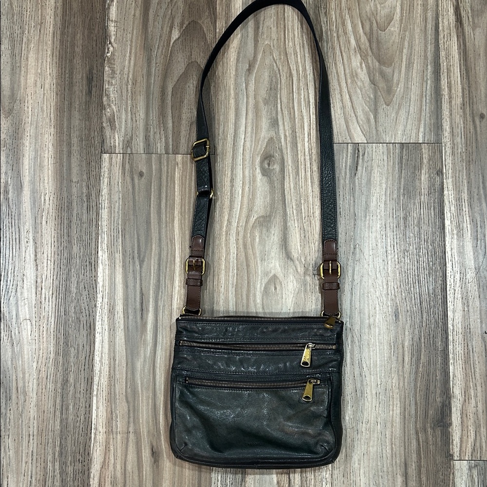 Fossil Black and Brown Messenger Bag - Picture 2 of 7